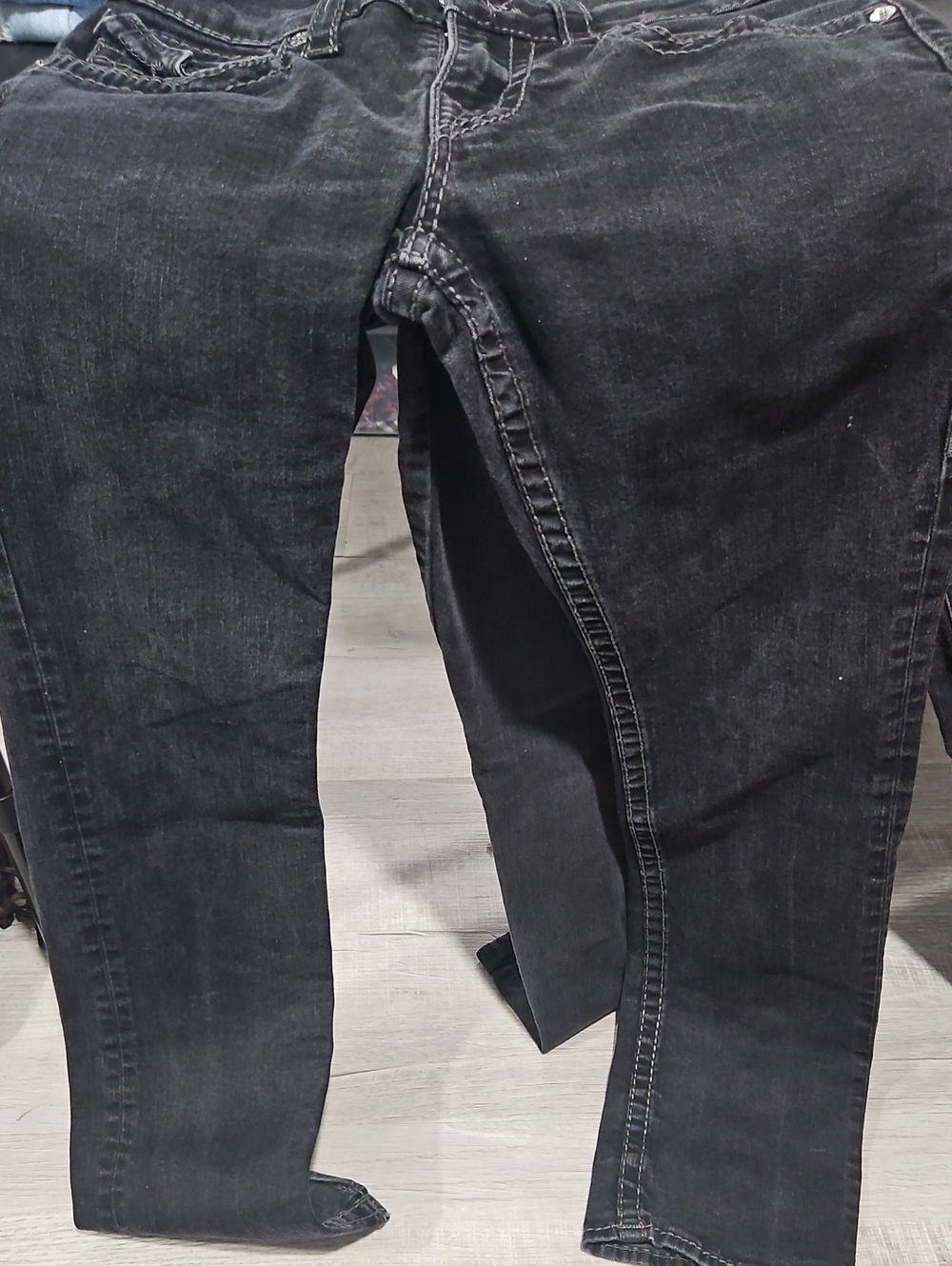 True Religion Black Straight Leg Jeans Premium Style